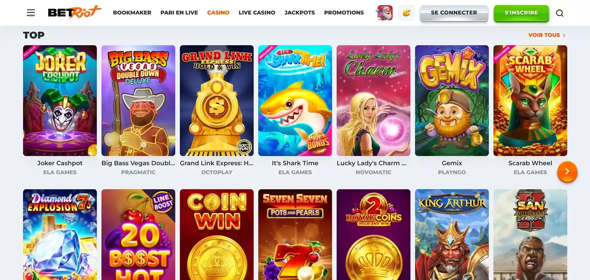 BetRiot Casino casino review section 2